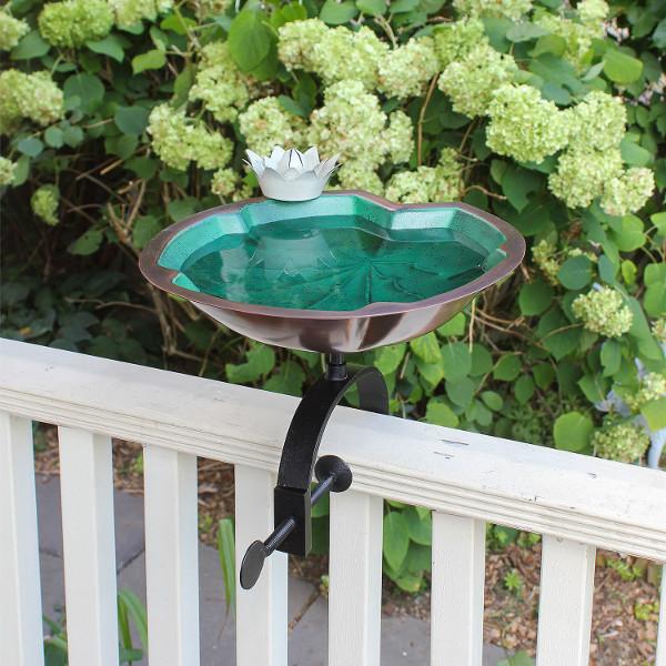 Lilypad Birdbath - Decorative Garden Bird Bath with Natural Leaf Design for Outdoor Bird Watching & Garden Decor