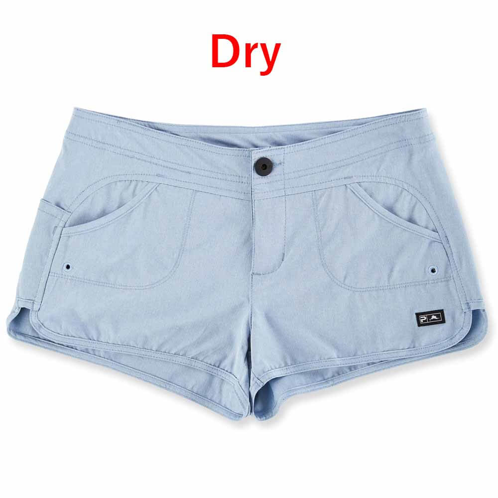 Pelagic Women's Slate Deep Sea Hybrid Short - Comfortable & Stylish Swim Shorts for Surfing, Swimming & Beach Activities