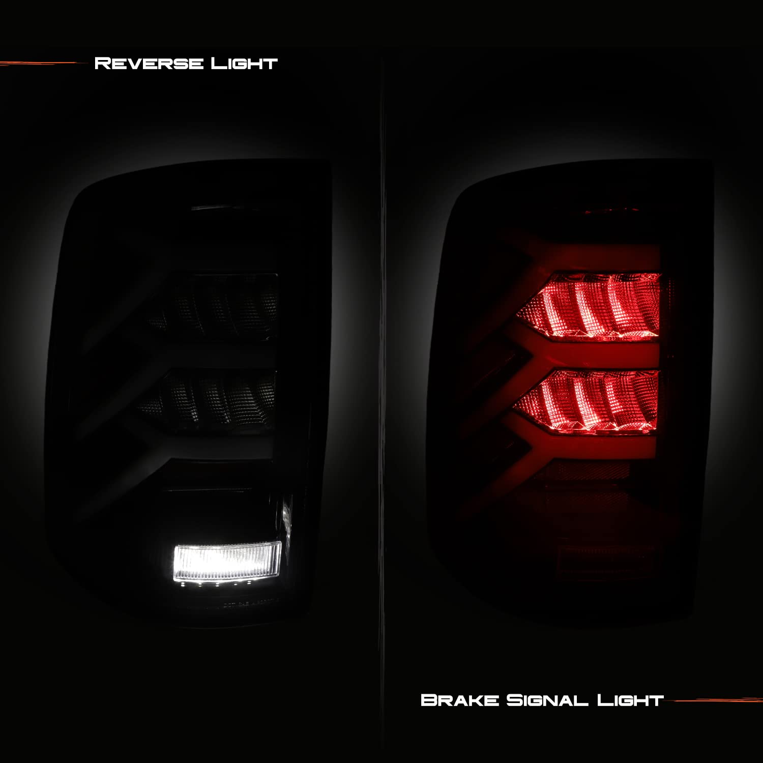 AKKON Full LED Black Tail Lights Pair for 2009-2018 Dodge Ram 1500/2500/3500 Trucks - Left Driver & Right Passenger Side - Upgrade for Night Driving & Enhanced Visibility