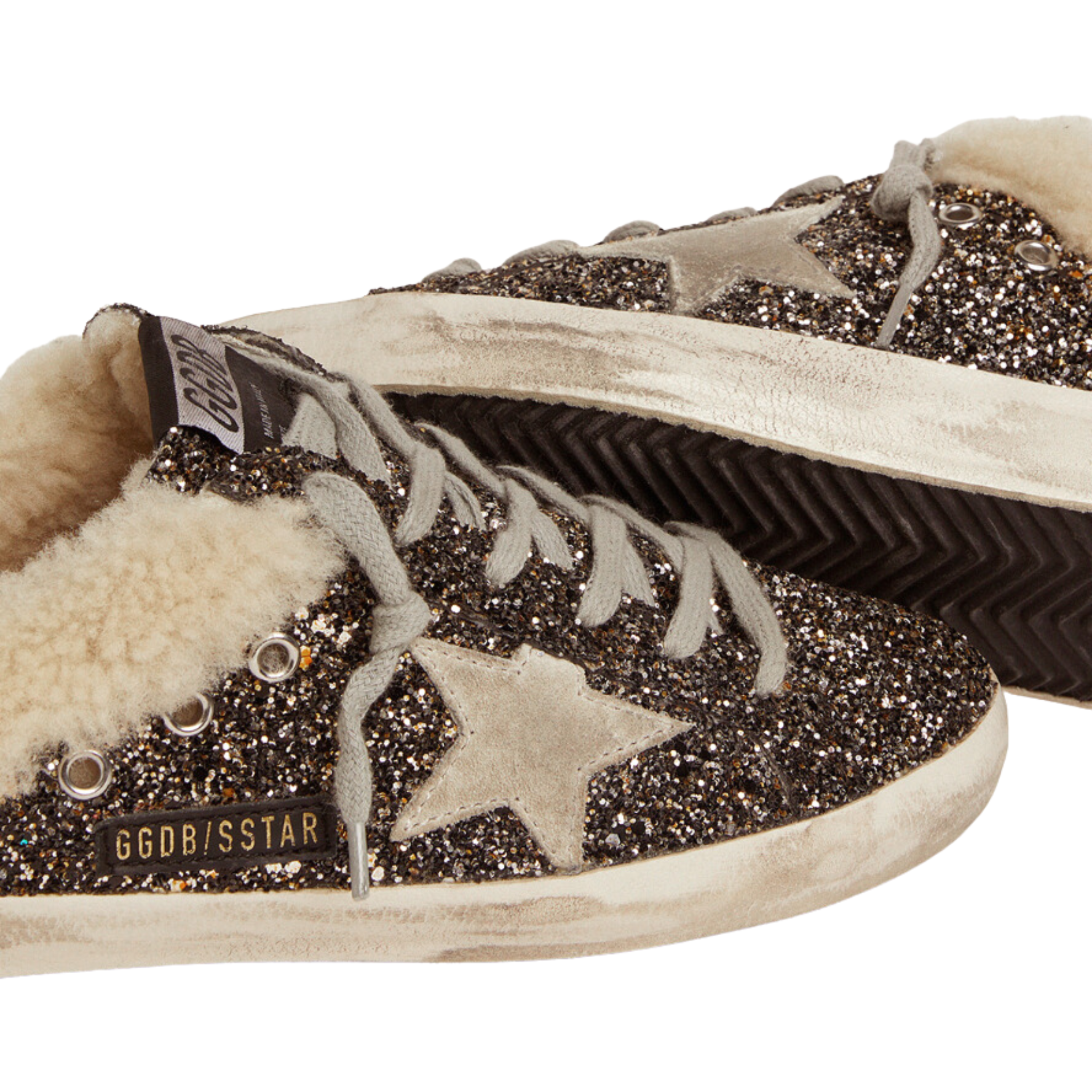 Adidas Superstar Sabot Glitter Sneakers - Women's Fashion Platform Shoes for Parties & Night Out