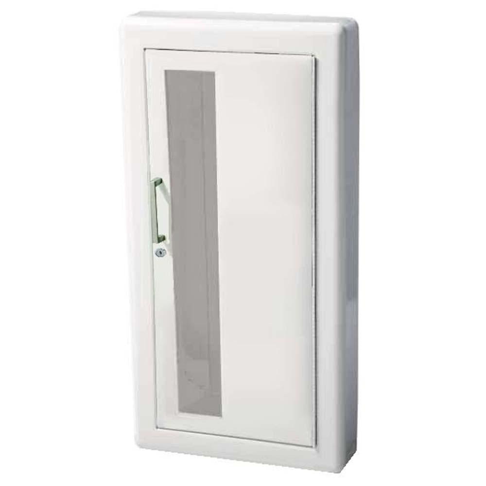 JL Industries 1835W10 Cosmopolitan Fire Extinguisher Cabinet - Vertical Duo with Pull Handle & SAF-T-LOK | Wall Mounted Safety Storage for Home, Office & Commercial Use