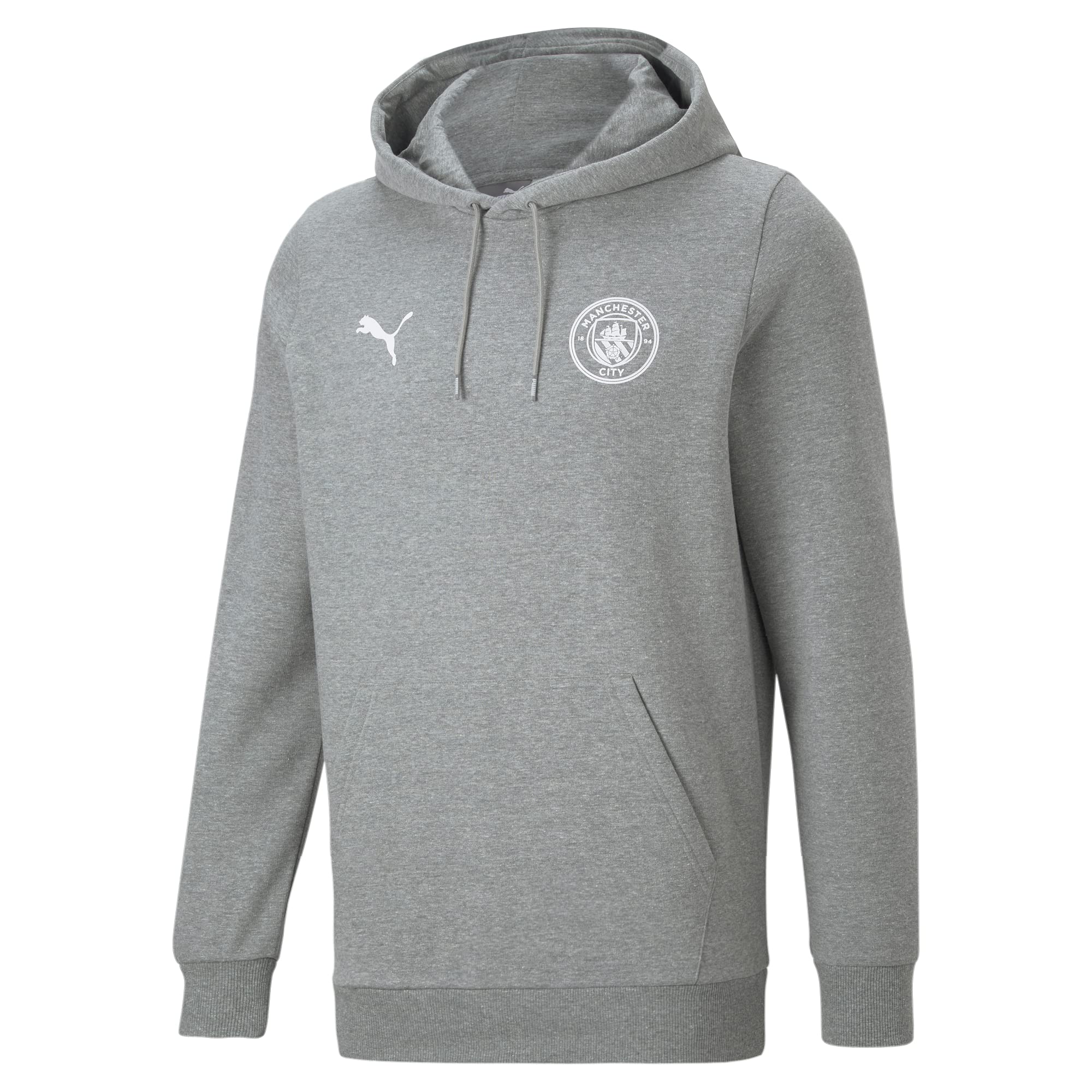 PUMA Manchester City Essentials Hooded Sweatshirt - Unisex Cotton Blend Pullover for Men & Women | Perfect for Casual Wear, Sports Fan Outfits & Street Style