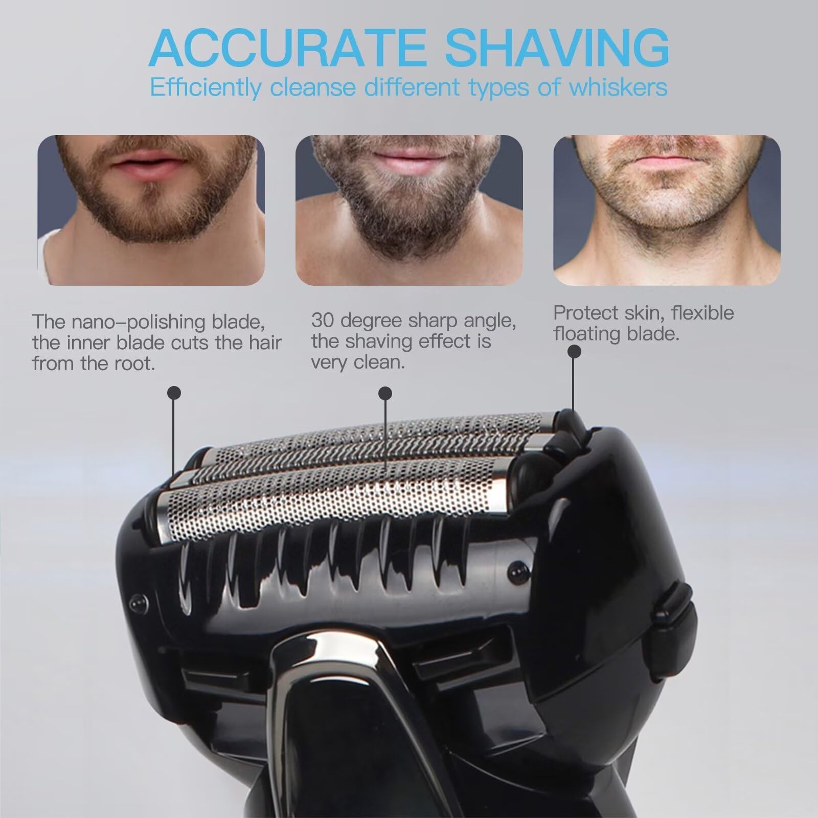 4-Blade Replacement Outer Foil and Inner Blade for Panasonic ES-LA63-S & ES-LA93-K Electric Shaver - Smooth Shaving for Men's Grooming at Home or Travel