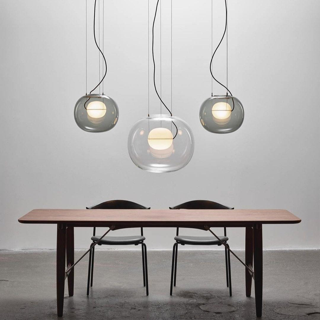 Levita Orb Pendant Light - Modern Glass Hanging Lamp for Kitchen Island, Dining Room & Bedroom Lighting - Dimmable LED Chandelier for Home Decor