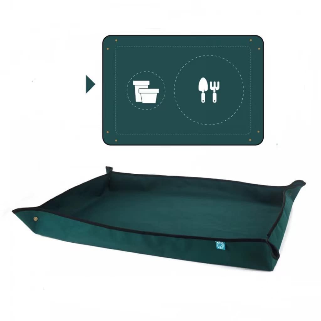 Waterproof Plant Repotting Mat - Reusable Foldable Transplanting Mat for Indoor Bonsai, Succulents & Gardening | Anti-Dirty Work Cloth for Mess-Free Plant Care & Soil Transfer
