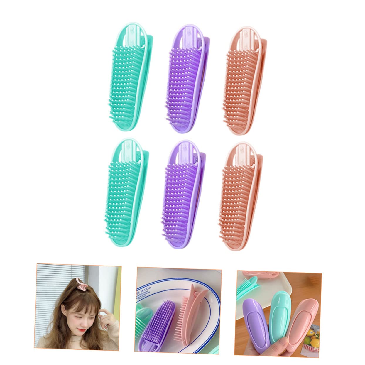 Tofficu 18 Pcs Hair Volumizing Clips & Rollers Set - Plastic Hair Curlers for Short to Medium Hair, Wave & Fluffy Styling - Perfect for Salon, Home Use & Travel Accessories