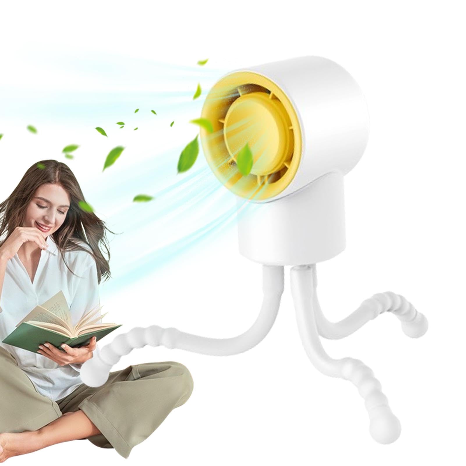Bladeless Portable Stroller Fan - Small Clip-On Baby Cooling Fan with Waterproof Design for Strollers, Home, Garden & Travel | Perfect for Summer Outings and Indoor Use