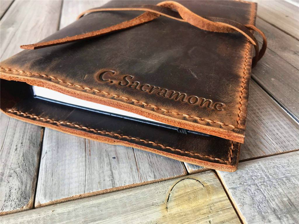 Personalized Leather Travel Refillable Journal Cover Holder - Custom Notebook Organizer for Writing, Sketching & Daily Planning - Perfect Gift for Writers, Students & Professionals