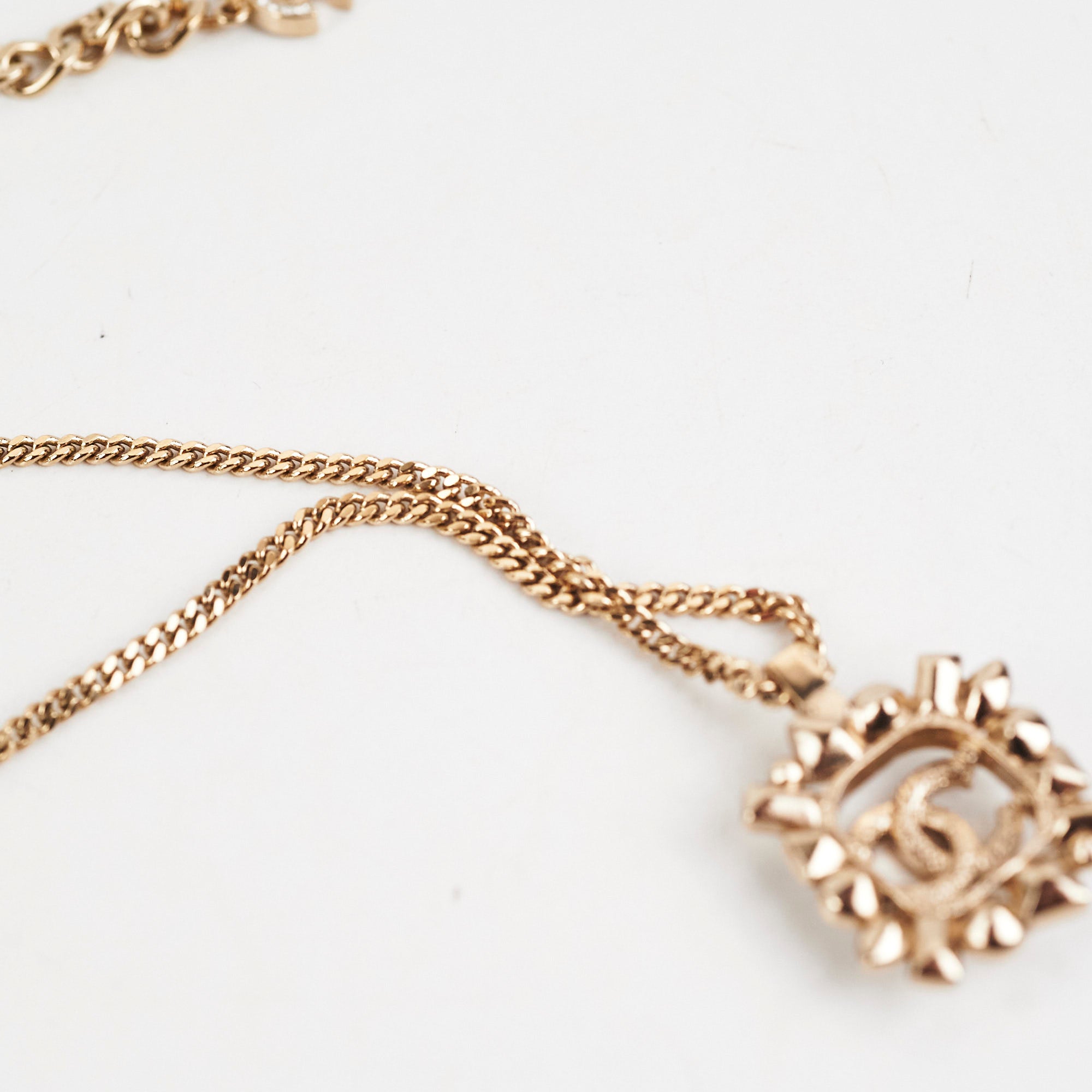 Chanel CC Diamond Necklace for Women - Luxury Gold Plated Pendant with Crystals - Elegant Gift for Birthday, Anniversary & Valentine's Day | Perfect for Parties, Weddings & Special Occasions