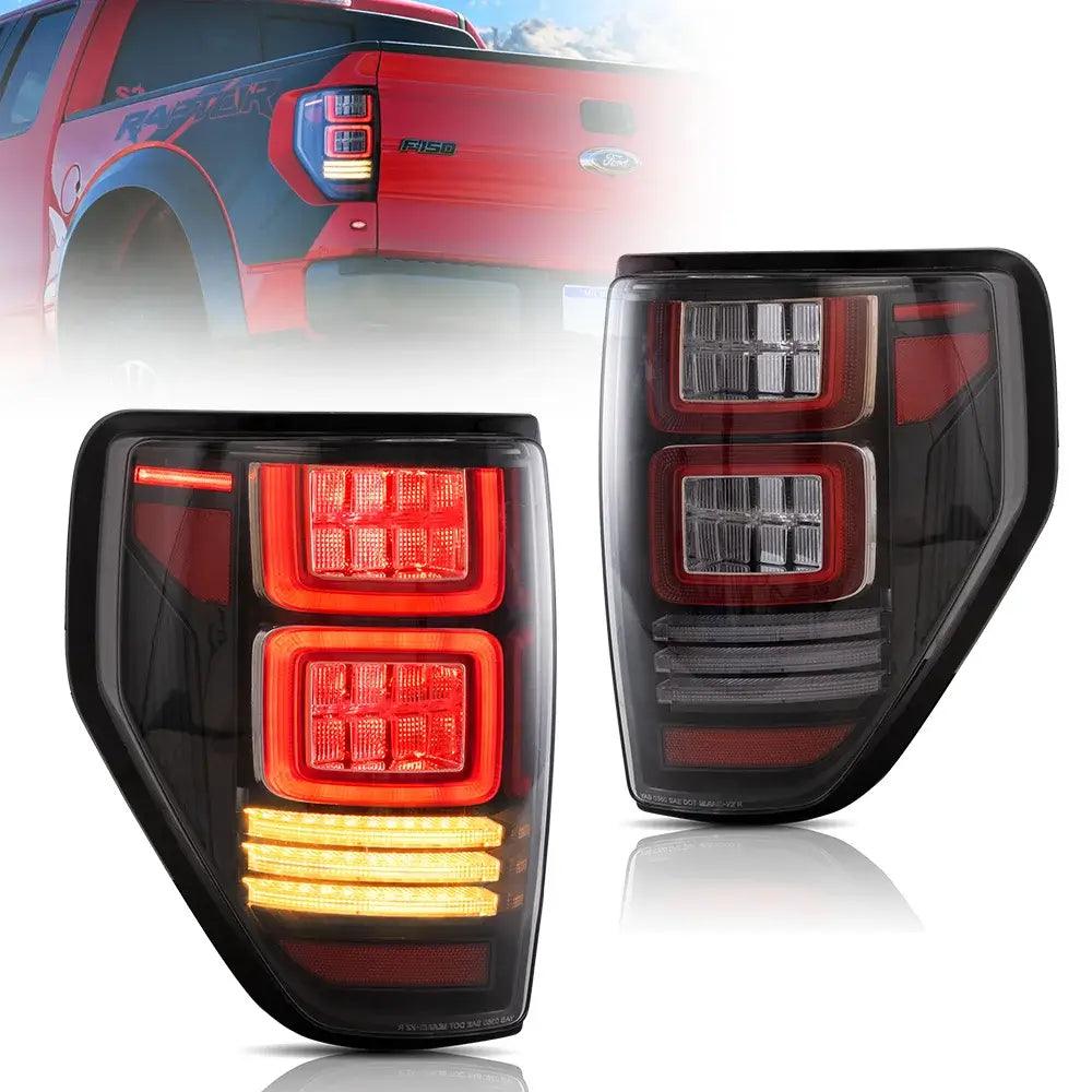 LED Tail Lights Assembly with Sequential Turn Signal for 2009-2014 Ford F150 12th Gen (P415) - Upgrade Your Truck's Style & Safety for Night Driving & Custom Builds