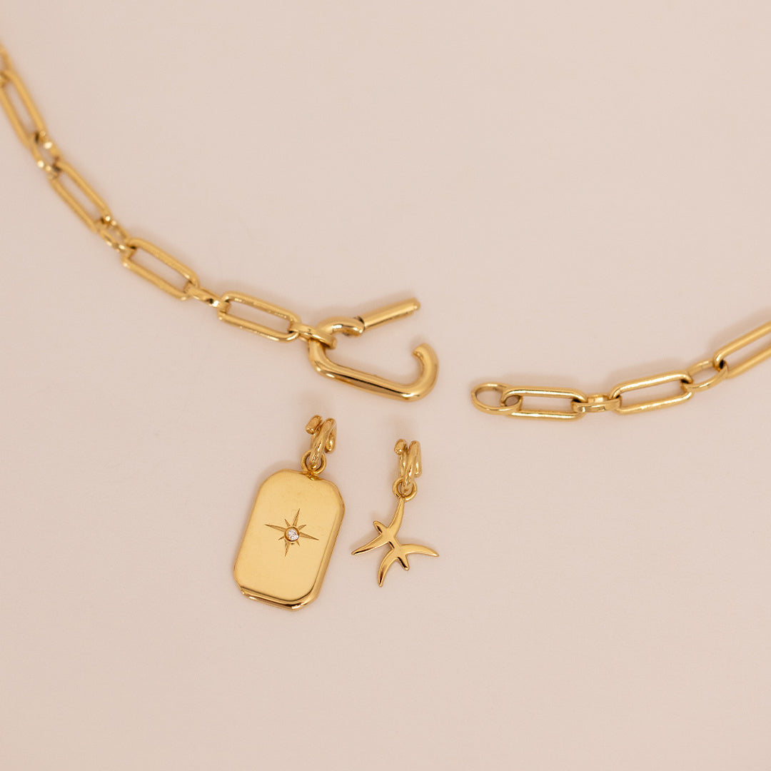 Create Link Necklace 45cm - Elegant Gold/Silver Chain Necklace for Women - Perfect for Casual Wear, Date Night & Gift Giving
