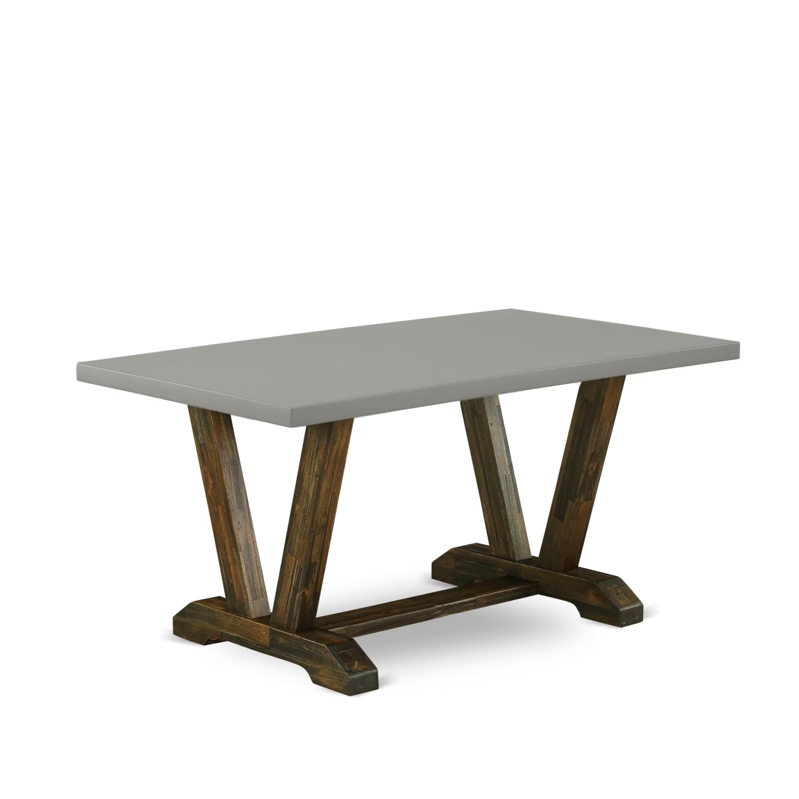 East West Furniture 5-Piece Dining Table Set for 4 - 36x60 Inch Rectangle Kitchen Table with V-Legs & 4 Limelight Linen Fabric Parson Chairs, Multi-Color - Perfect for Small Kitchens, Breakfast Nooks & Cozy Dining Spaces