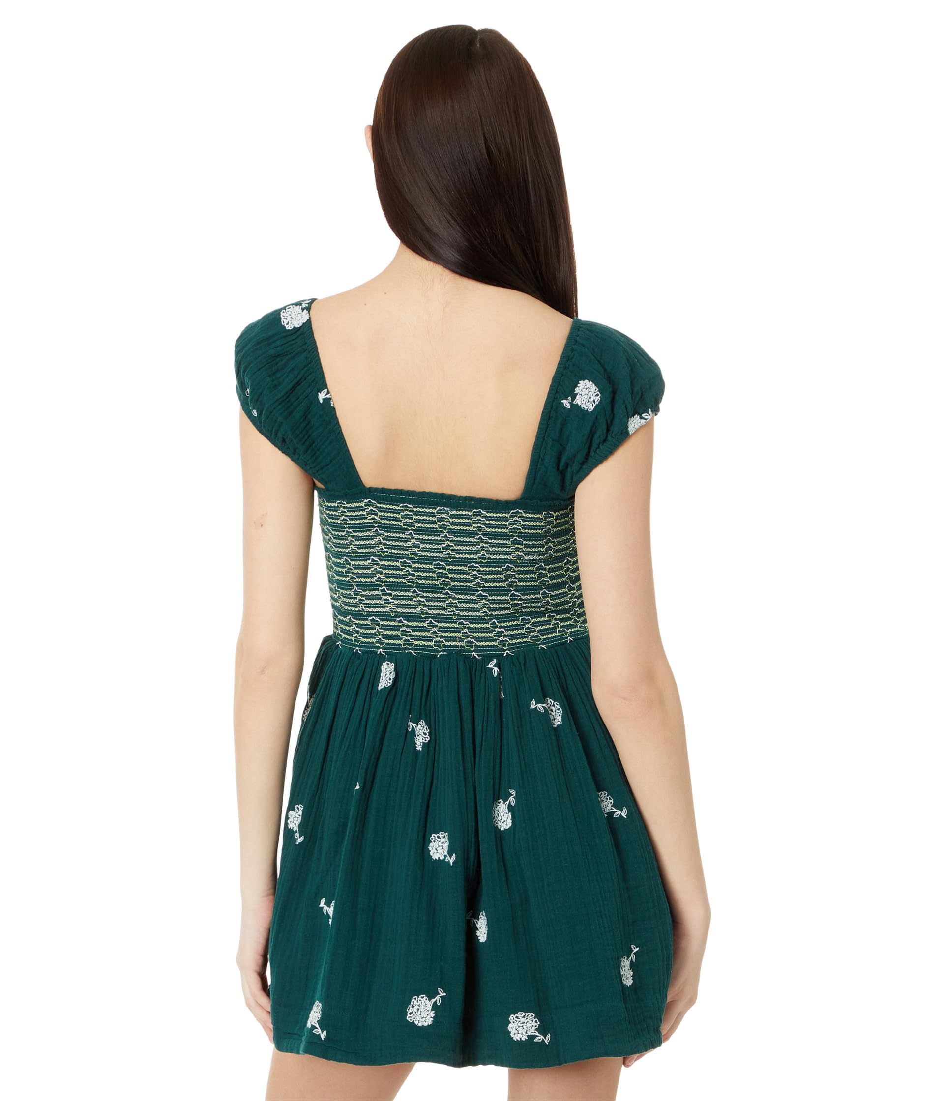 Free People Women's Tory Embroidered Mini Dress - Boho Chic Floral Lace Short Summer Dress for Women | Perfect for Beach Vacations, Music Festivals & Date Nights