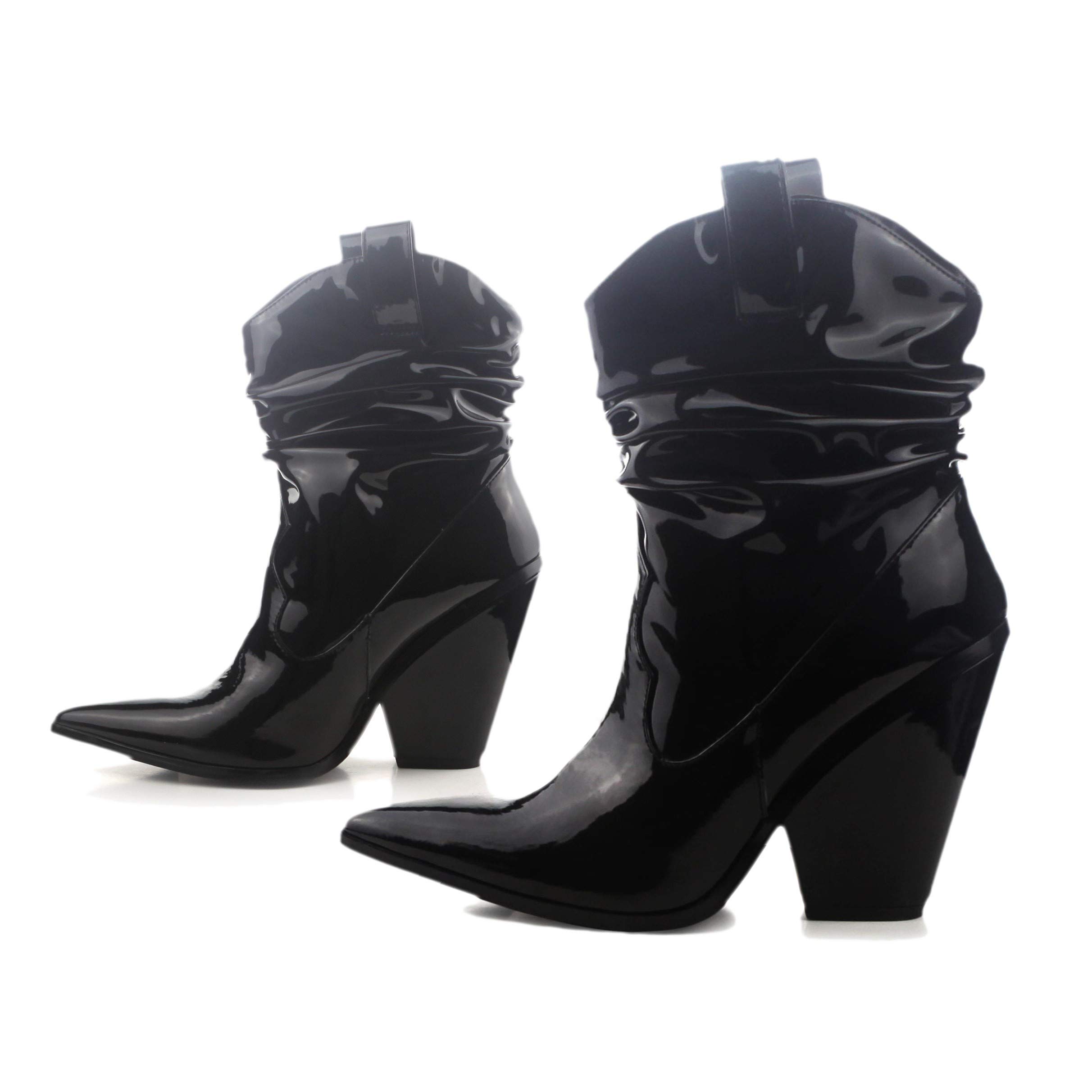 Cape Robbin Women's Reflection Cowboy Boots - Western Cowgirl Ankle Boots with Chunky Block Heels | Fashion Dress Boots for Women | Perfect for Country Music Festivals, Rodeos & Night Out