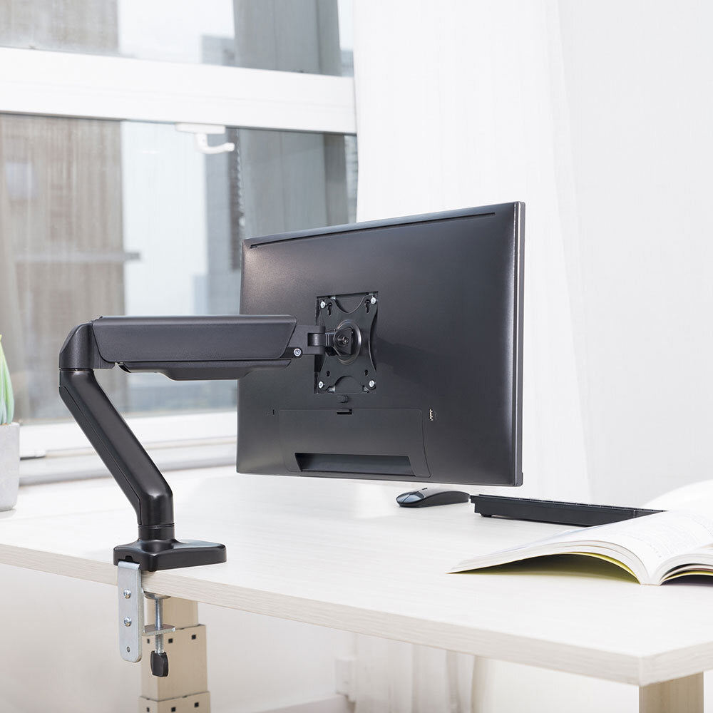 Activiva 17-32 Inch Single Monitor Gas Spring Arm - Heavy Duty Steel Desk Mount for Computer Screens - Perfect for Home Office, Gaming Setup & Workspace Ergonomics