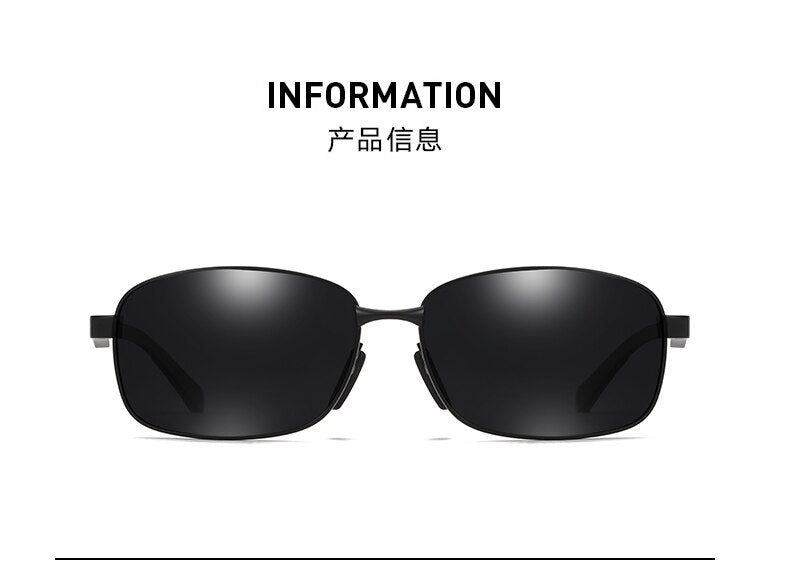 Aidien Men's Semi-Rimless Alloy Aluminum Magnesium Frame Sunglasses 7755 - Lightweight & Durable for Outdoor Sports, Driving & Fashion
