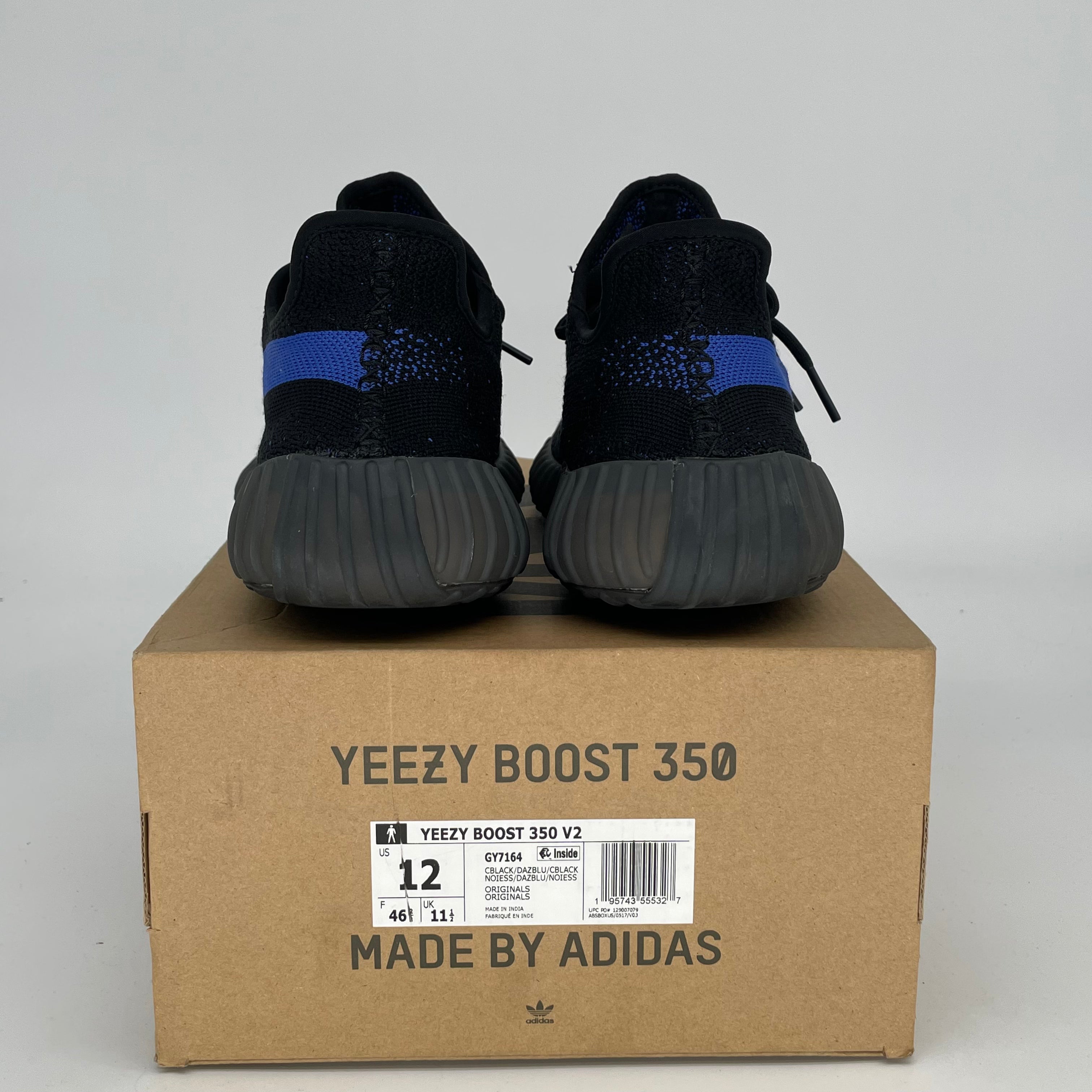 Adidas Yeezy Boost 350 V2 Dazzling Blue Sneakers - Men's Size 12 (GY7164) | Comfortable Running Shoes for Casual Wear & Street Style Fashion