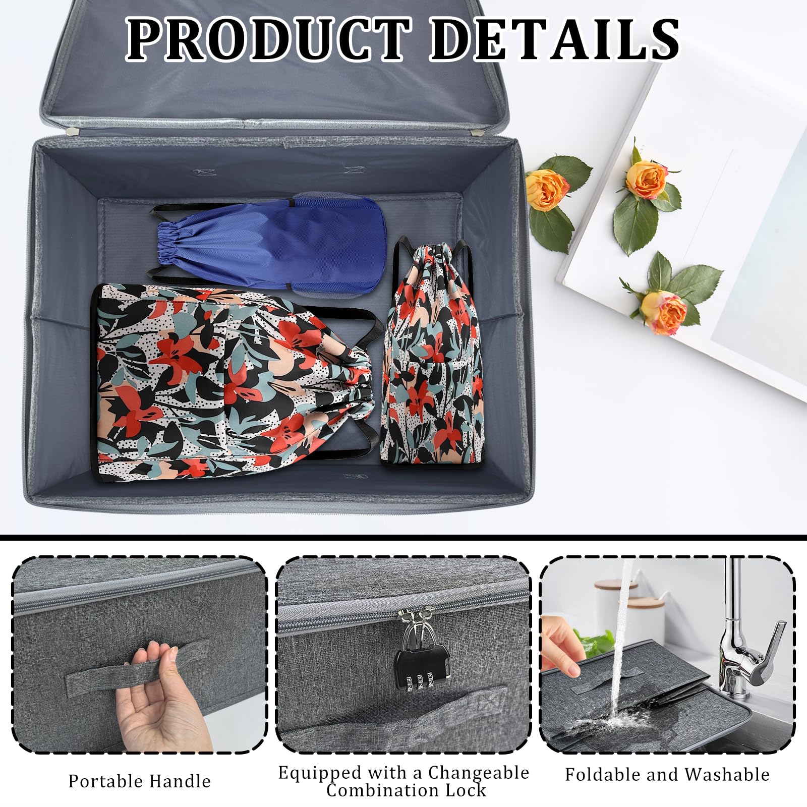Discreet Lockable Adult Toy Storage Organizer Bag - 15.8x11.8x8.3 Inch Travel Case with Metal Lock for Sex Toys & Accessories - Perfect for Couples, Home Organization & Discreet Travel Storage