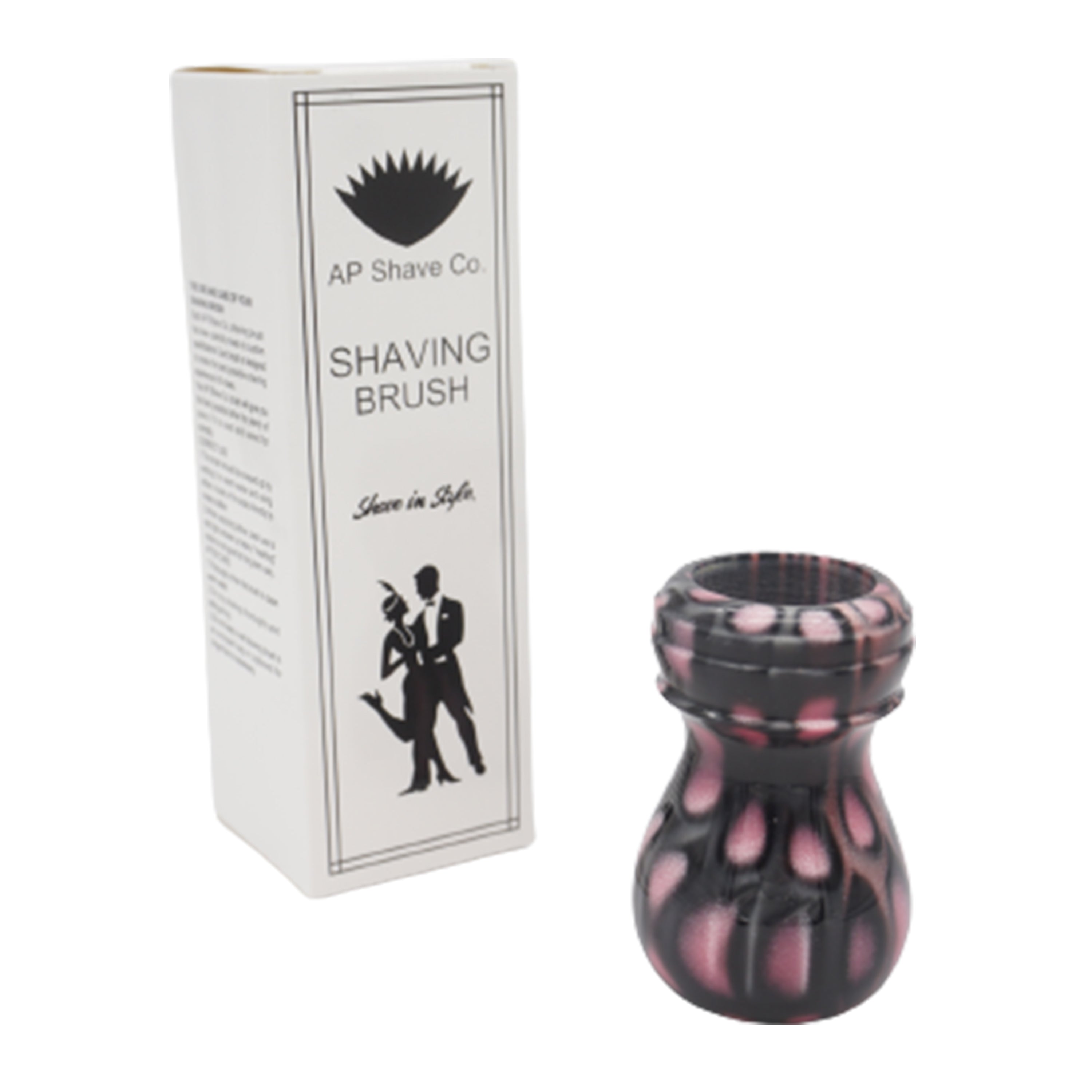Pink Tigris Perla Handcrafted Shaving Brush Handle - Premium Wooden Handle for 24mm & 26mm Shaving Brush Knots - Perfect for Wet Shaving, Grooming Kits & Luxury Bathroom Essentials