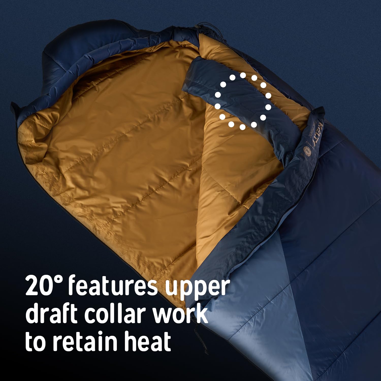 Kelty Cosmic Synthetic Fill 20 Degree Backpacking Sleeping Bag – Lightweight, Water-Resistant, Compression Straps & Stuff Sack Included – Perfect for Camping, Hiking & Outdoor Adventures