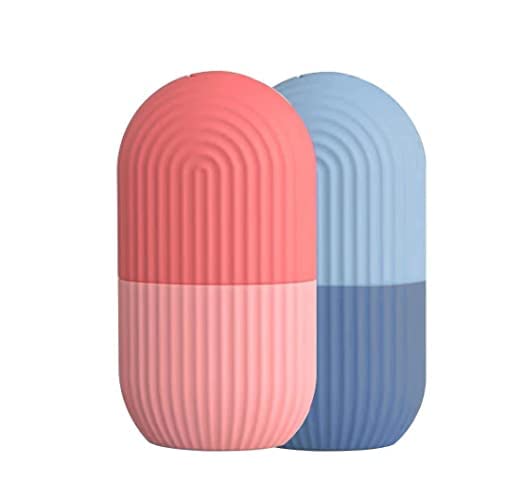 Royal Enterprise Ice Face Roller - Leak-Proof Silicone Facial Massager for Puffiness & Dark Circles | Reusable Pink Ice Cube Mold for Face & Eye Care | Skin Tightening & Cooling Beauty Tool for Morning Routine & Post-Workout Recovery