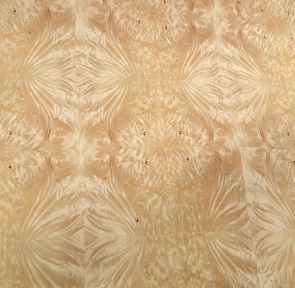 Premium AAA Grade Natural Burma Golden Camphor Burl Wood Veneer Sheet (60x250cm) - High-Quality Furniture Restoration Material for Tables, Cabinets, Doors - Perfect for Home, Hotel & Kitchen Renovation Projects
