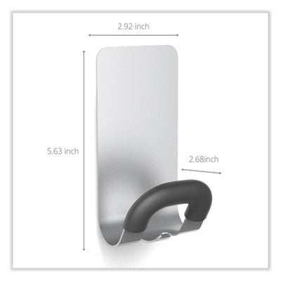 Alba™ Magnetic Coat Hook - Heavy Duty ABS/Magnet/Steel Wall Mount - 11 lbs Capacity (Black/Silver) - Perfect for Entryway, Closet & Office Organization