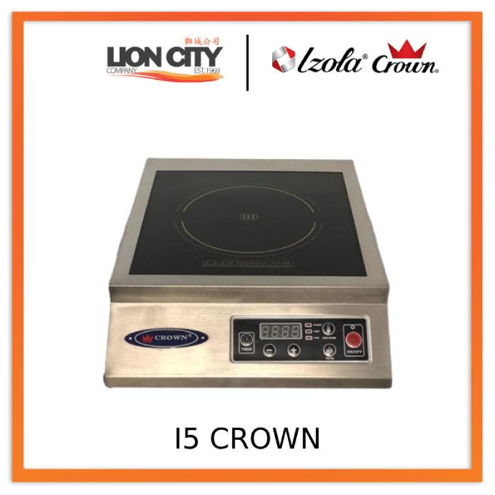 Crown I5 Commercial Induction Cooktop - 3500W High Power, Fast Heating, Energy Efficient for Restaurants & Catering - Perfect for Wok Cooking, Frying & Boiling in Professional Kitchens