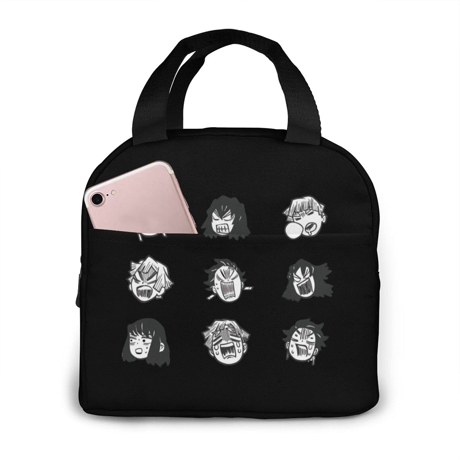 Cute Anime Lunch Bag Insulated Reusable Tote Meal Bag for Women, Men, Boys & Girls - Perfect for Work, School, Picnic & Outdoor Activities