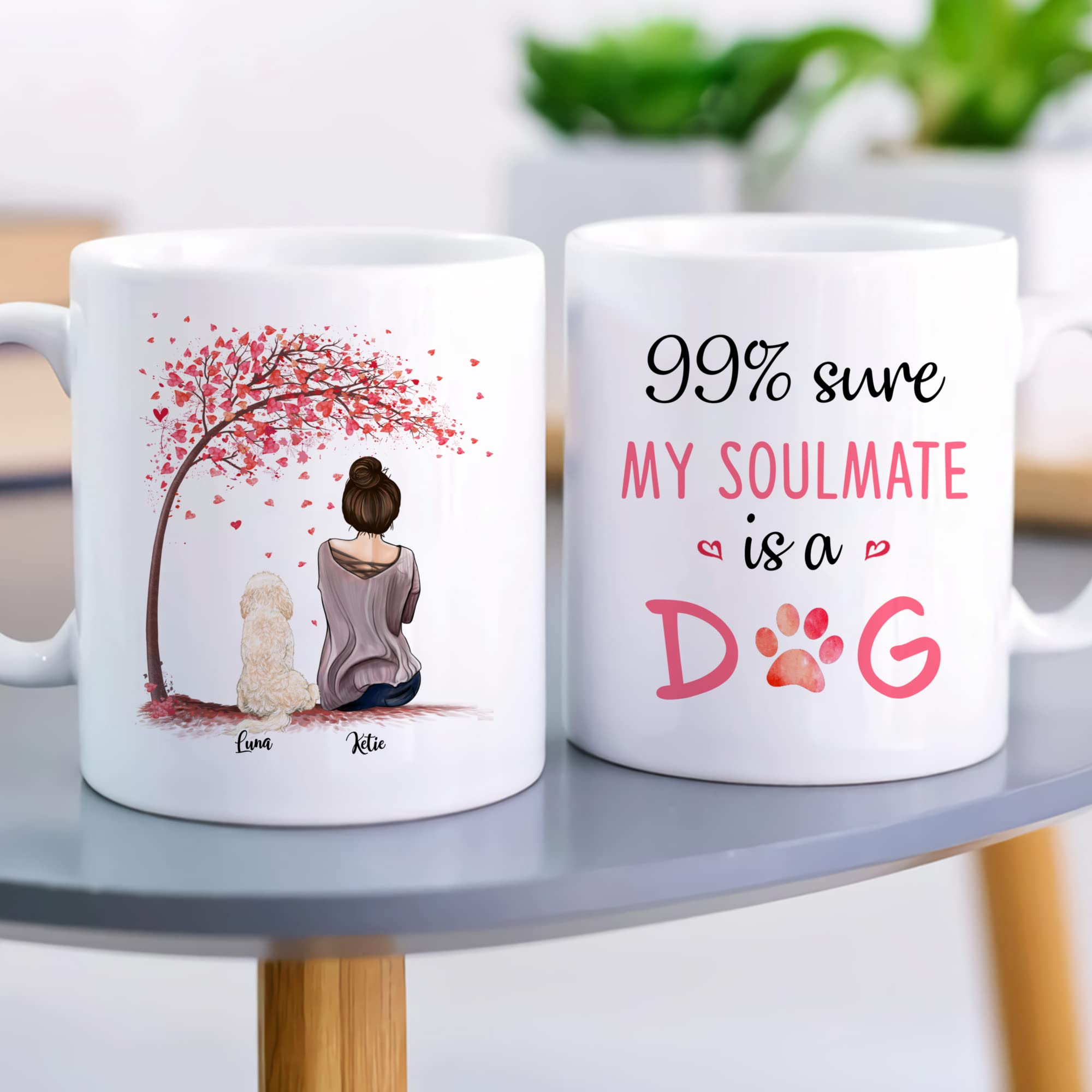 Custom Dog Mug for Dog Lovers - Personalized Pet Coffee Cup with 1 Dog Design - Ideal Gift for Dog Moms & Pet Owners - Perfect for Coffee, Tea, or Hot Chocolate at Home or Office