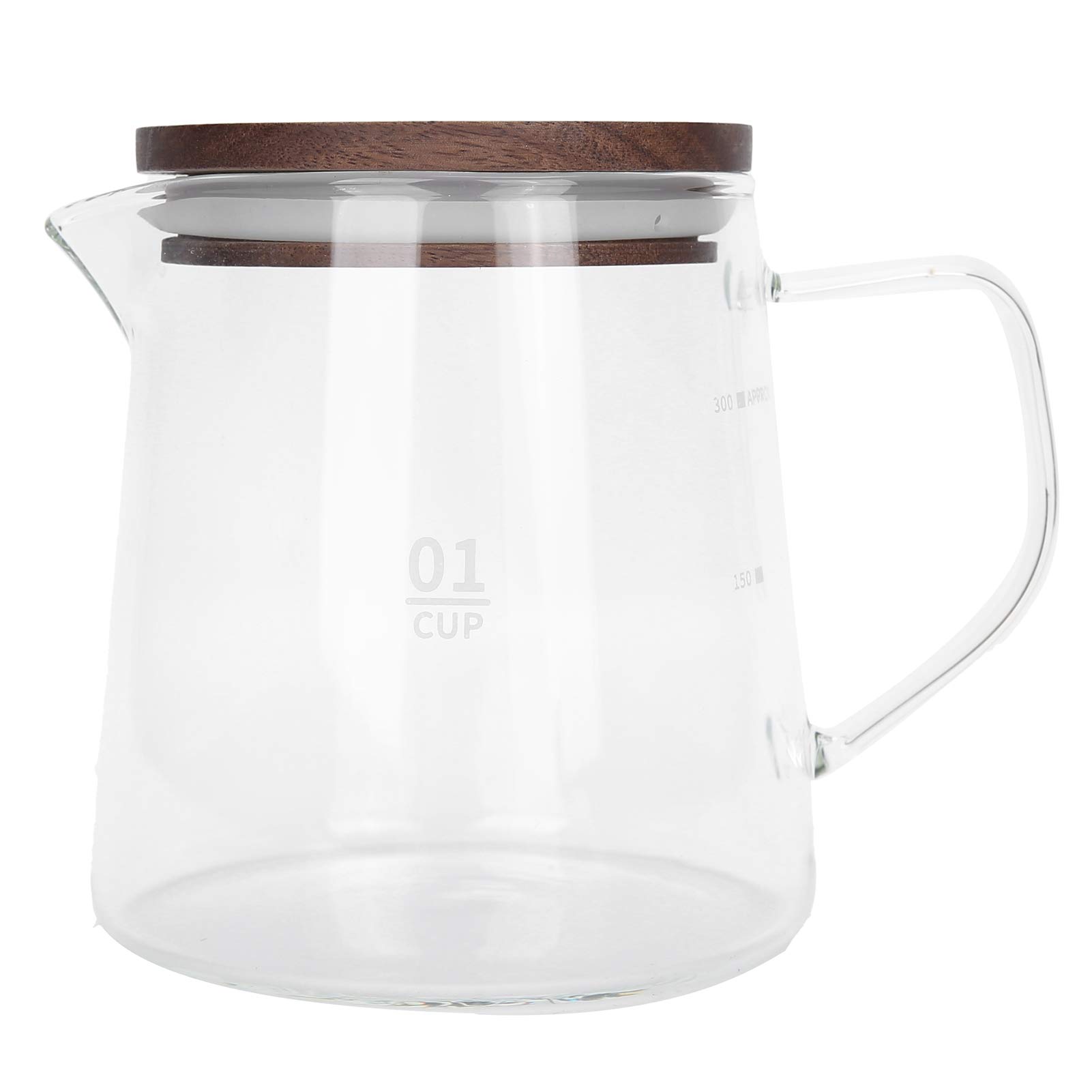Heat-Resistant Glass Coffee Maker & Tea Kettle with Insulated Handle - 34oz Coffee Pot with Lid for Home, Office, Camping - Perfect for Brewing Coffee, Tea, Hot Chocolate & Herbal Drinks