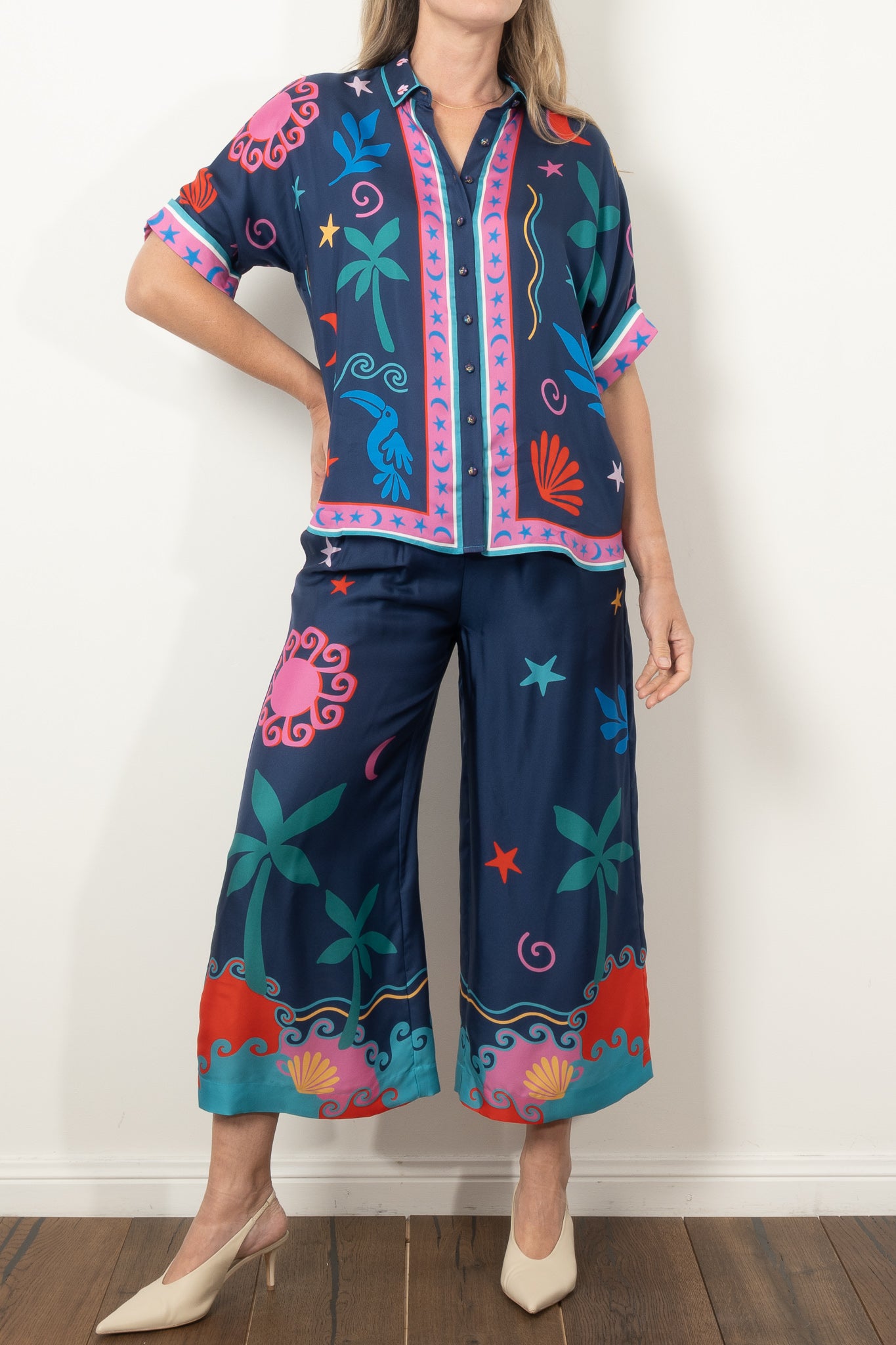 Johnny Was Fernanda Button Down Shirt - Women's Boho Floral Print Blouse for Casual Wear & Vacation Outfits | Palomas Island Style