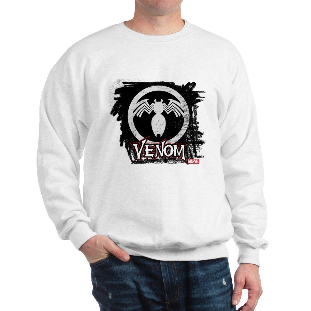 Venom Classic Crew Neck Sweatshirt | Marvel Superhero Graphic Hoodie | Men's & Women's Casual Wear for Comic Fans, Gifts & Everyday Comfort