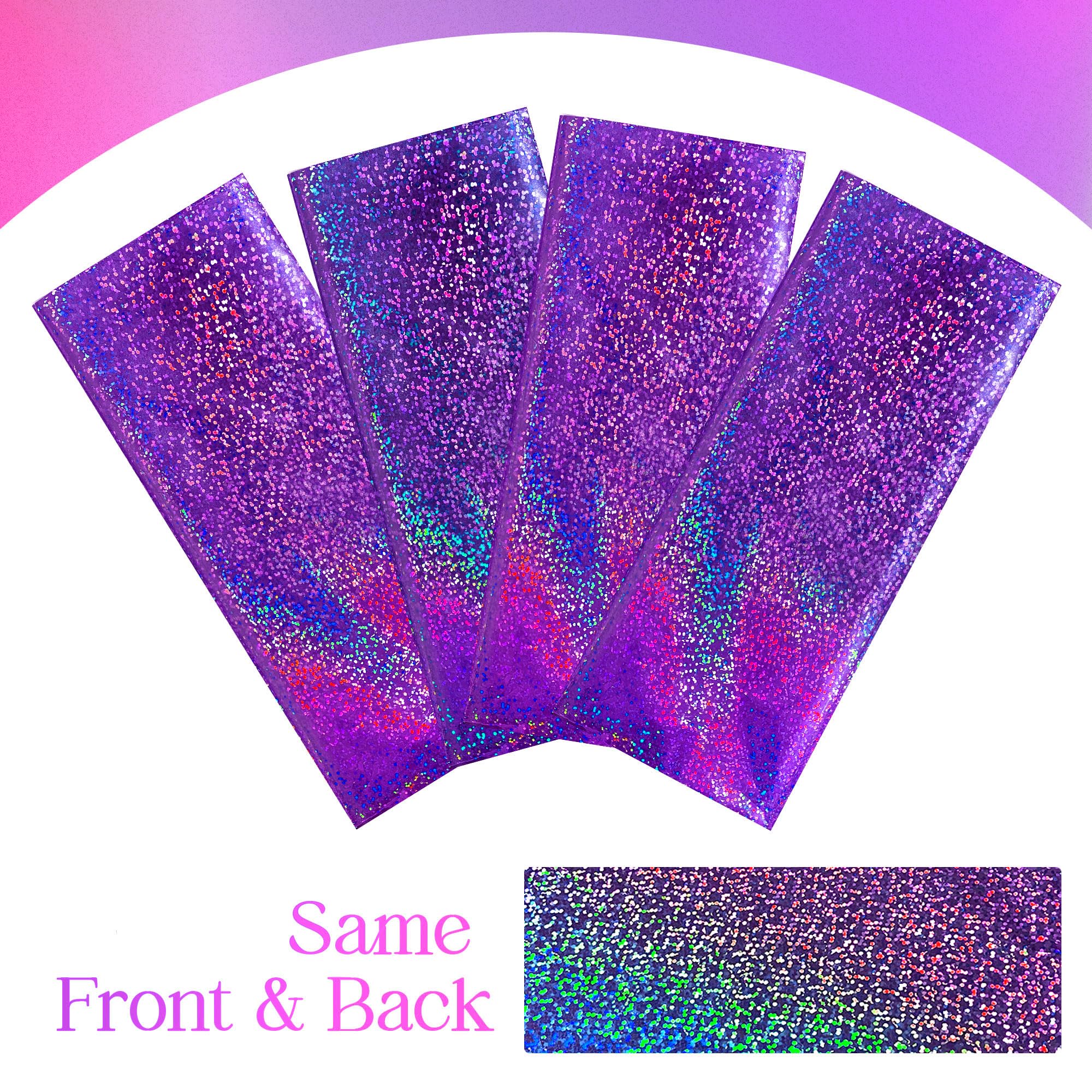 Sparkling Holographic Laser Tablecloth - Waterproof & Easy Clean Party Decor for Bachelorette, Birthday, Wedding, Anniversary - Perfect for Indoor/Outdoor Events & Photo Backdrops (Purple, 1 Count)