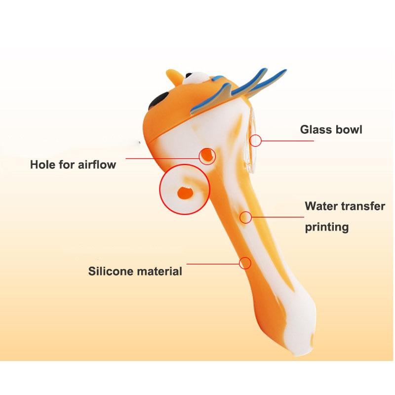 Premium Silicone Smoking Pipe with Glass Bowl - Portable & Durable for Tobacco, Weed, and Herbs - Perfect for Travel, Camping, and Outdoor Adventures