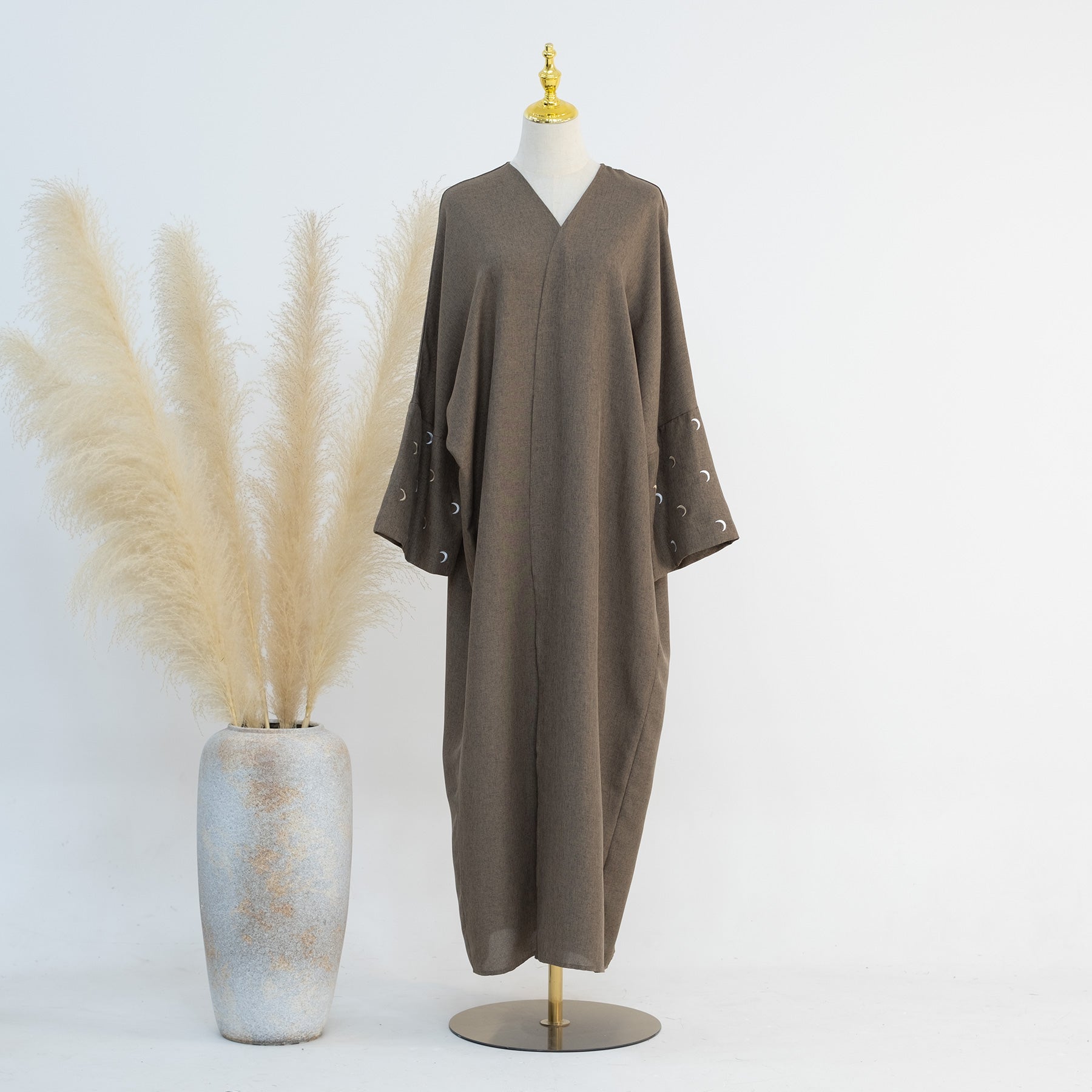 Lightweight Iris Open Abaya Duster - Sage Green | Modest Muslim Prayer Dress for Women | Perfect for Prayer, Mosque, and Everyday Wear