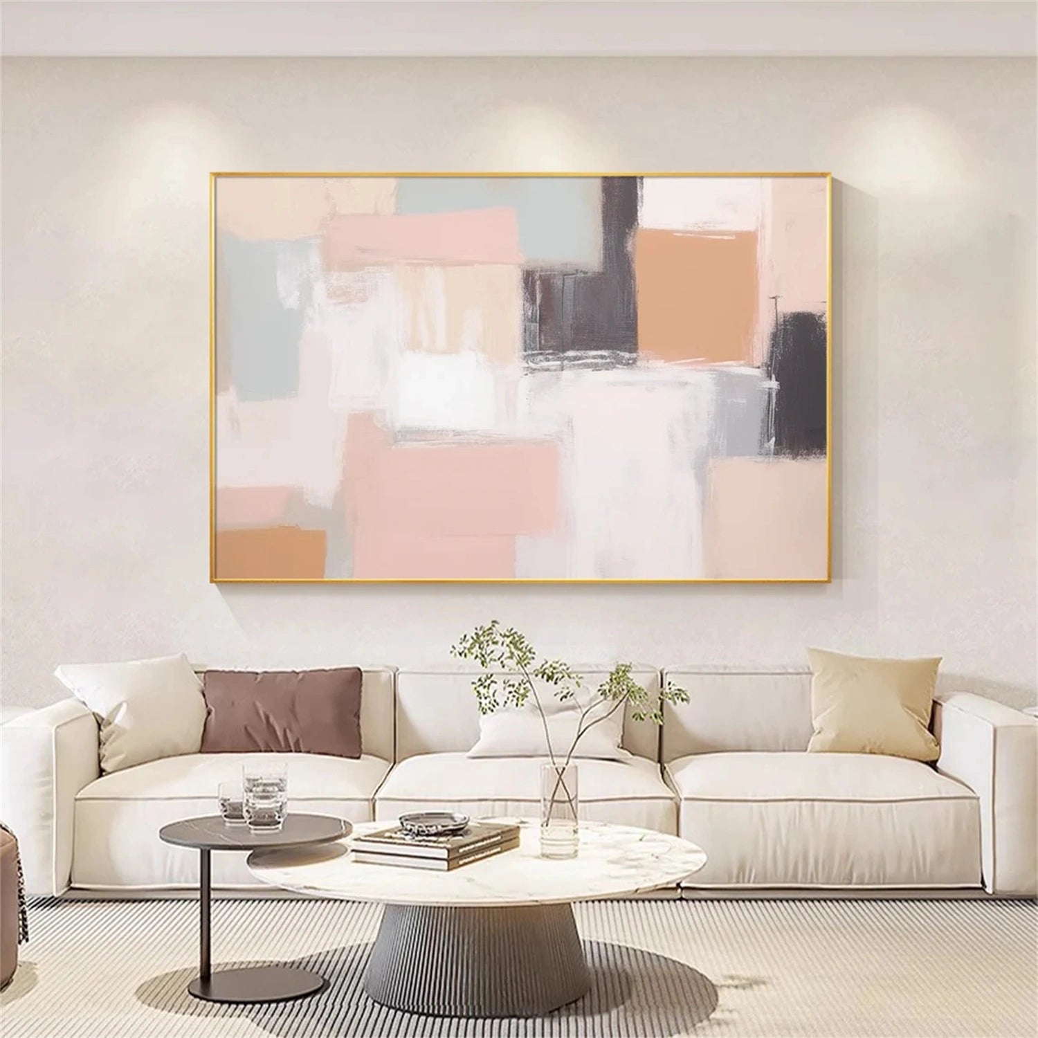 Abstract Painting #AB 296 - Modern Wall Art for Home & Office Decor | Large Canvas Artwork for Living Room, Bedroom, or Workspace