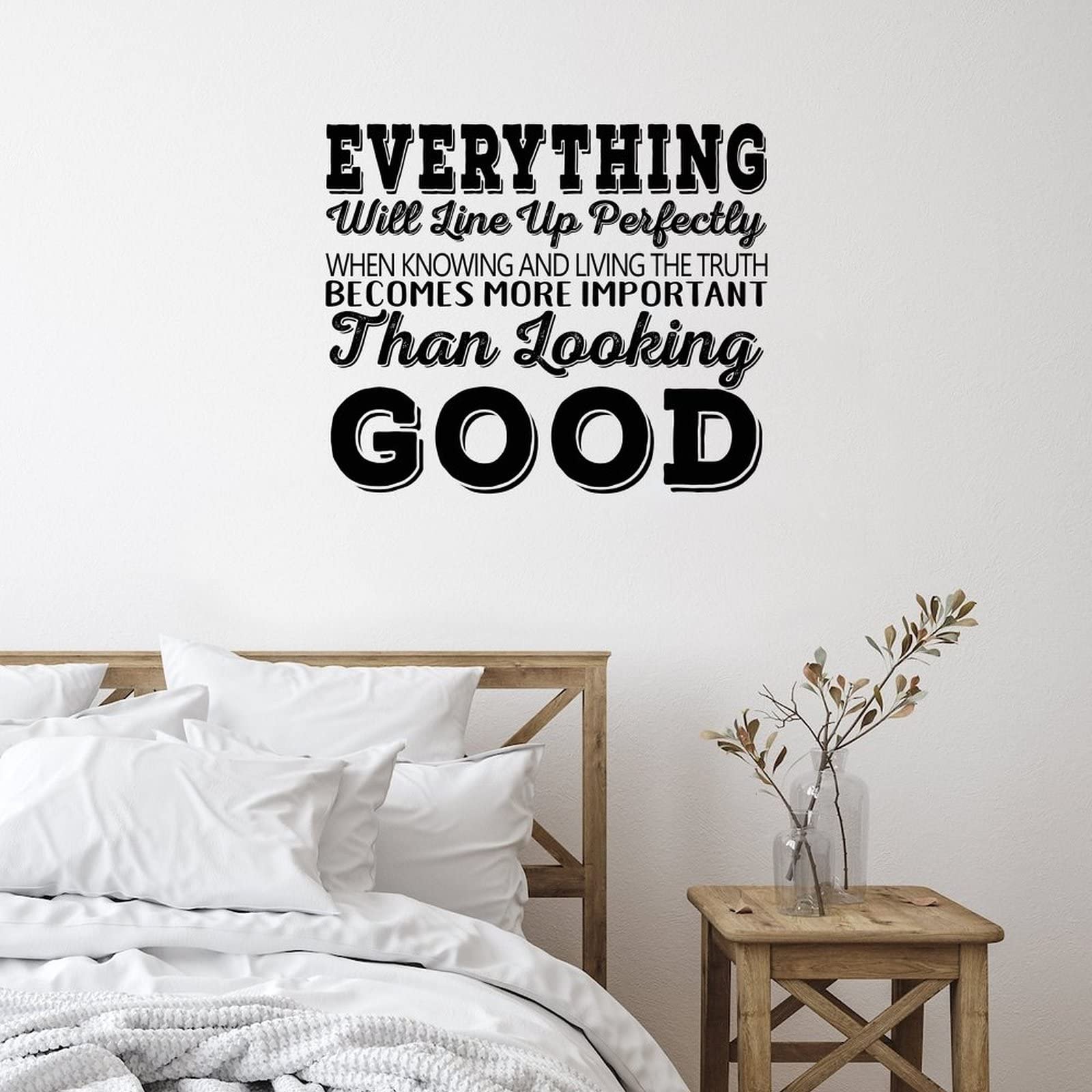Everything Will Line Up Perfectly Self-Adhesive Vinyl Wall Stickers for Kitchen, Home, Office, School Decor - Easy Peel & Stick Decals for Walls, Tumblers, and More