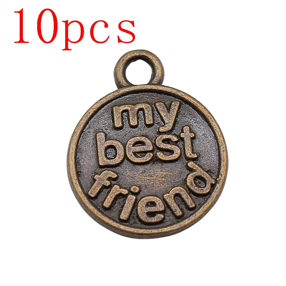 Handmade Friends Charms for Jewelry Making - DIY Craft Supplies & Accessories - Perfect for Bracelets, Necklaces, and Gift Giving
