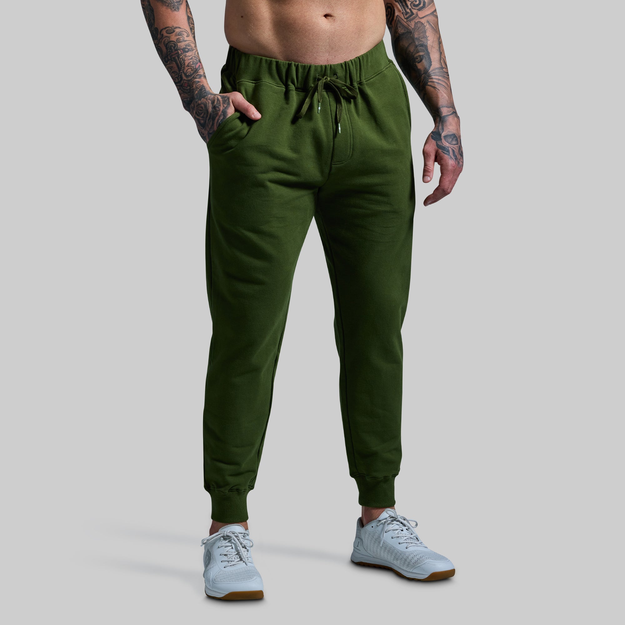 Men's Unmatched Jogger Pants - Military Green | Comfortable Casual & Athletic Wear for Running, Gym, Lounge & Everyday Use