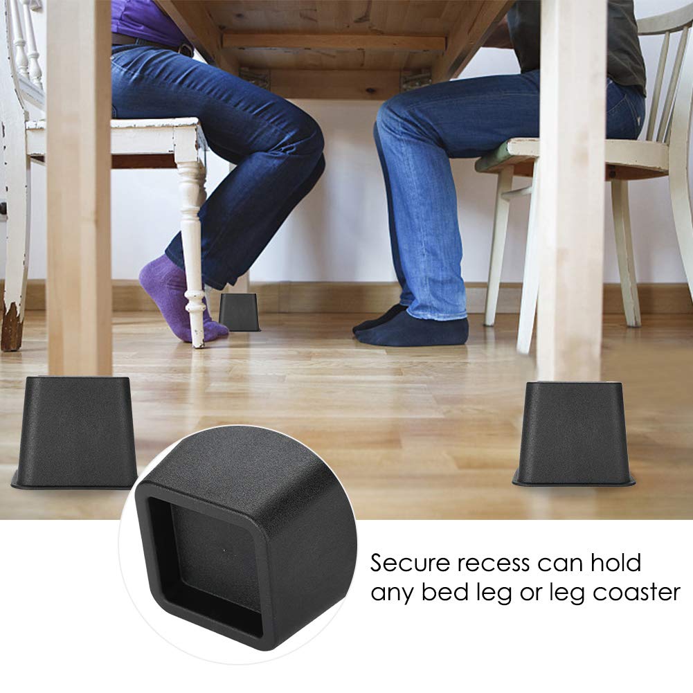 **Adjustable Bed Risers & Furniture Risers - Heavy Duty Table, Chair & Sofa Risers - Non-Slip & Floor Safe - Perfect for Bed, Desk & Couch Elevation**    *(Use Cases: Ideal for raising beds for extra storage, adjusting desk height for ergonomics, or elevating sofas for easier cleaning.)*