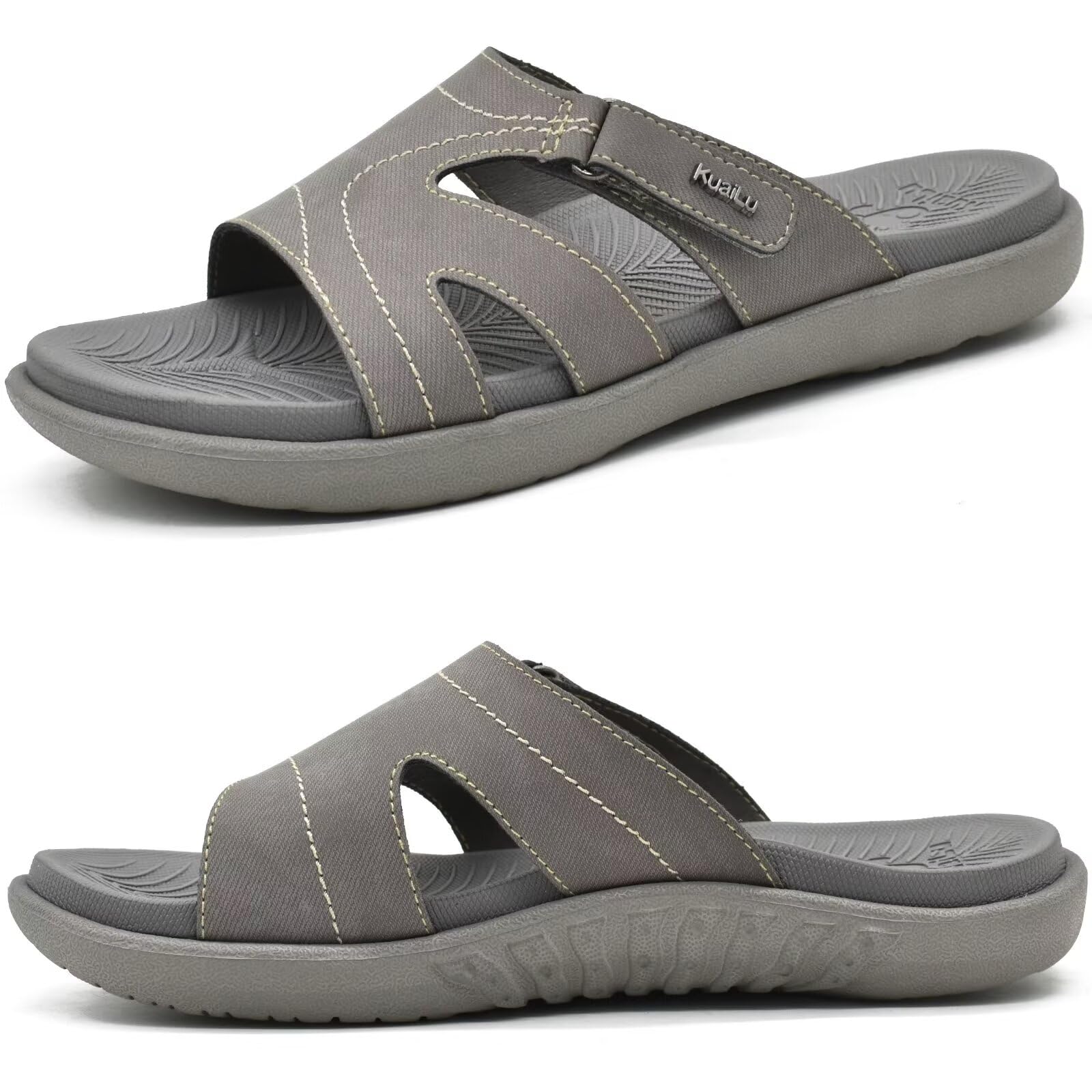 **KuaiLu Women's Orthotic Slides - Lightweight Athletic Sandals with Arch Support for Plantar Fasciitis - Yoga, Gym, and Home Comfort Slippers**