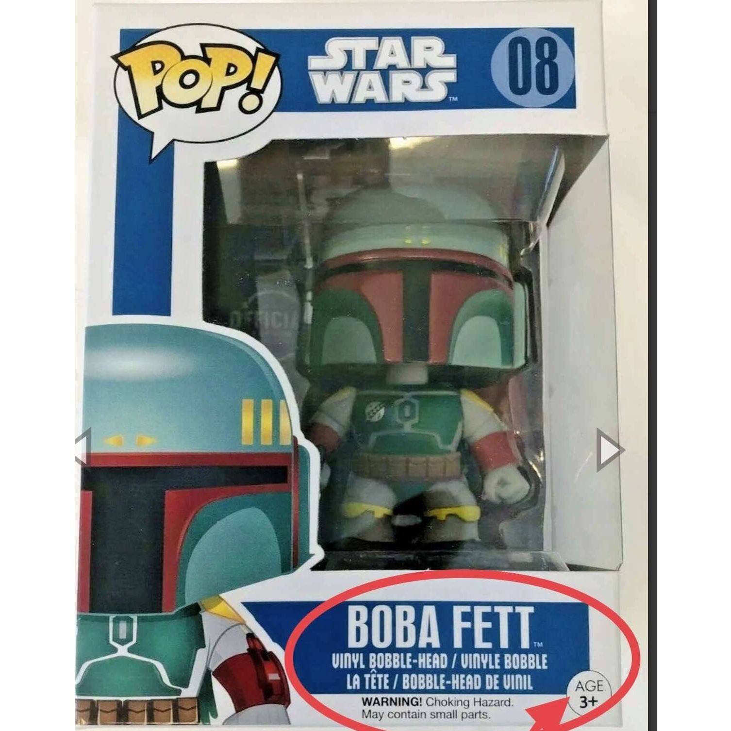 Star Wars Boba Fett Action Figure - Blue Box Collectible Toy with Multilingual Packaging for Kids Age 3+ | Perfect for Playtime, Display & Star Wars Themed Parties