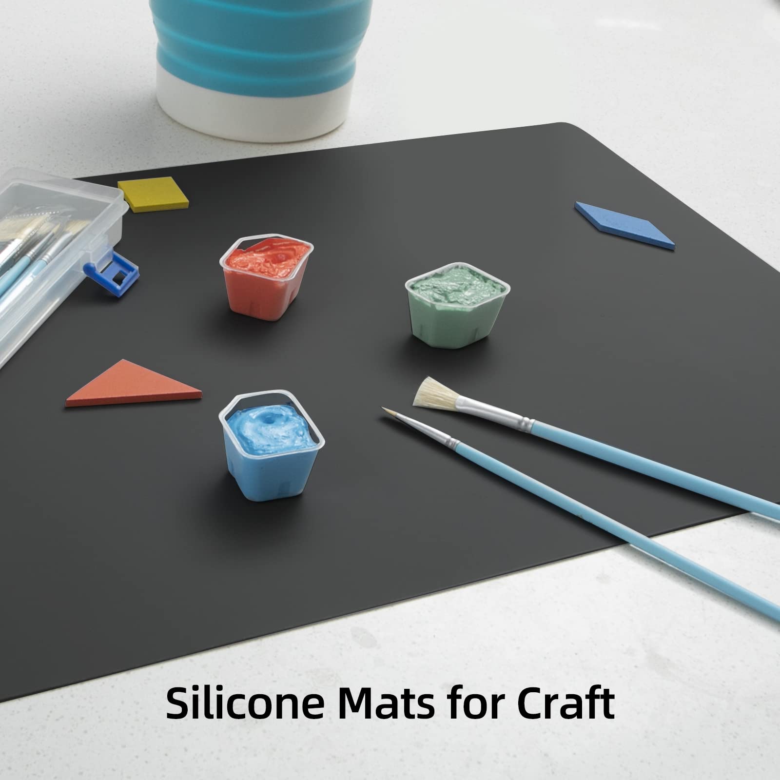 2 Pack Non-Slip Heat Resistant Silicone Countertop Protector Mats for Kitchen - 23.62