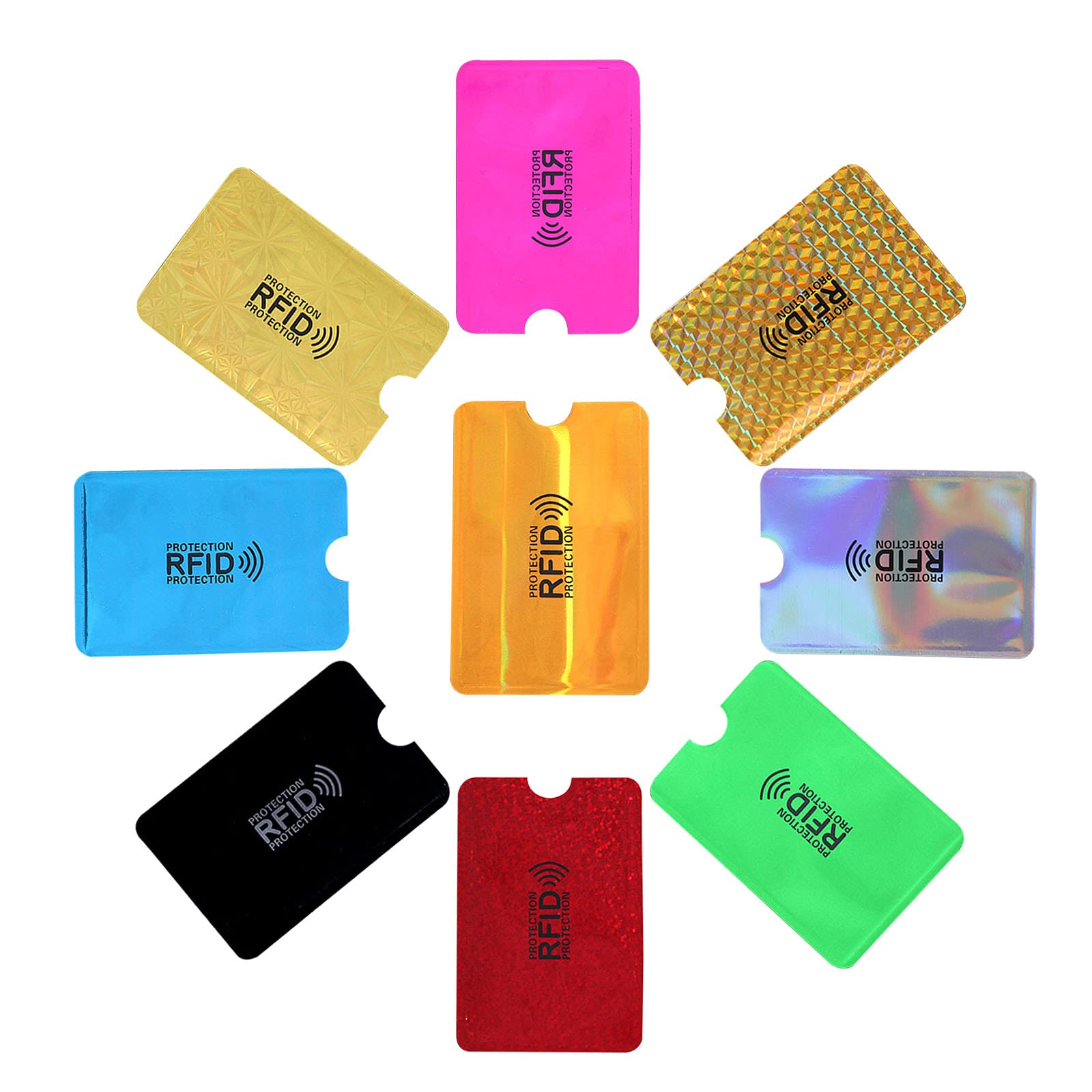 RFID Blocking Credit Card Holder - Anti-Theft Sleeve for Debit Cards, ID Protection with Zipper (12 Colors) - Perfect for Travel, Wallet Organization & Contactless Security