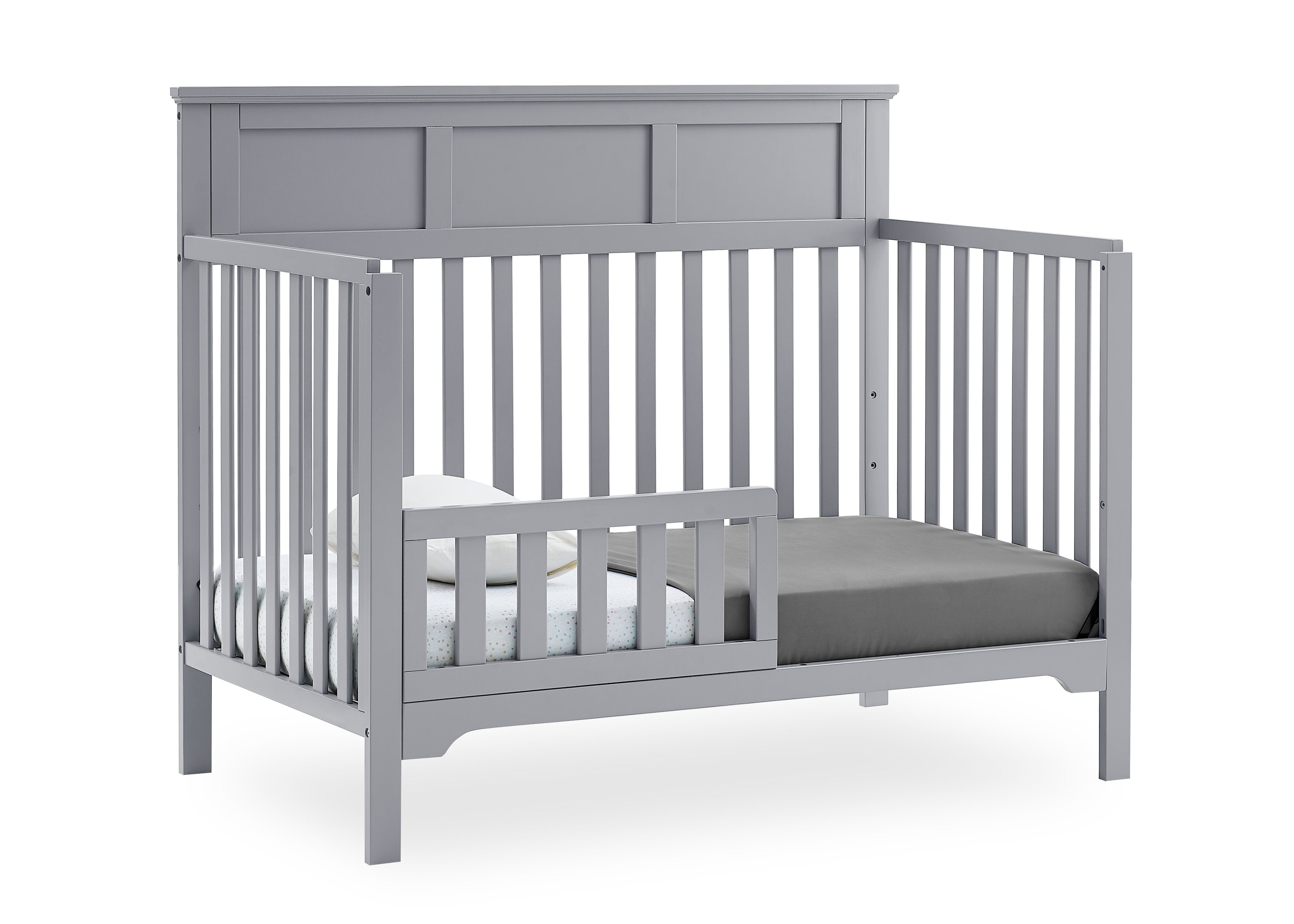 Sweet Beginnings Hart Flat Top 6-in-1 Convertible Crib - Nursery Furniture for Baby to Toddler to Full Size Bed | Safe & Stylish for Modern Nurseries
