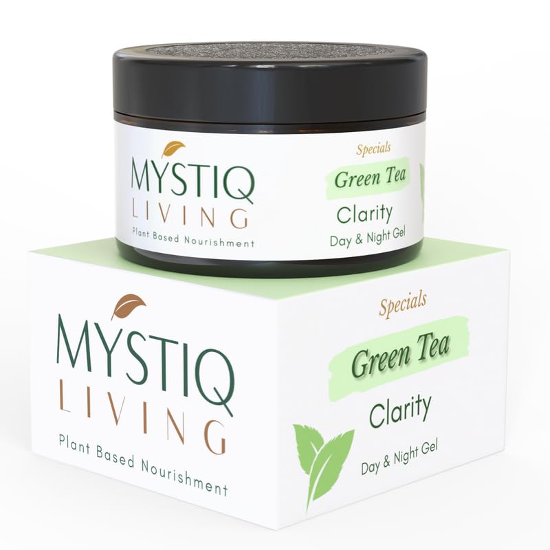 Mystiq Living Green Tea Clarity Gel Cream with 2% Salicylic Acid for Acne Treatment, Pimple & Scar Removal - 50g | Oil-Free Moisturizer for Oily & Acne-Prone Skin | Day & Night Clarifying Gel | Perfect for Daily Skincare Routine & Post-Breakout Recovery
