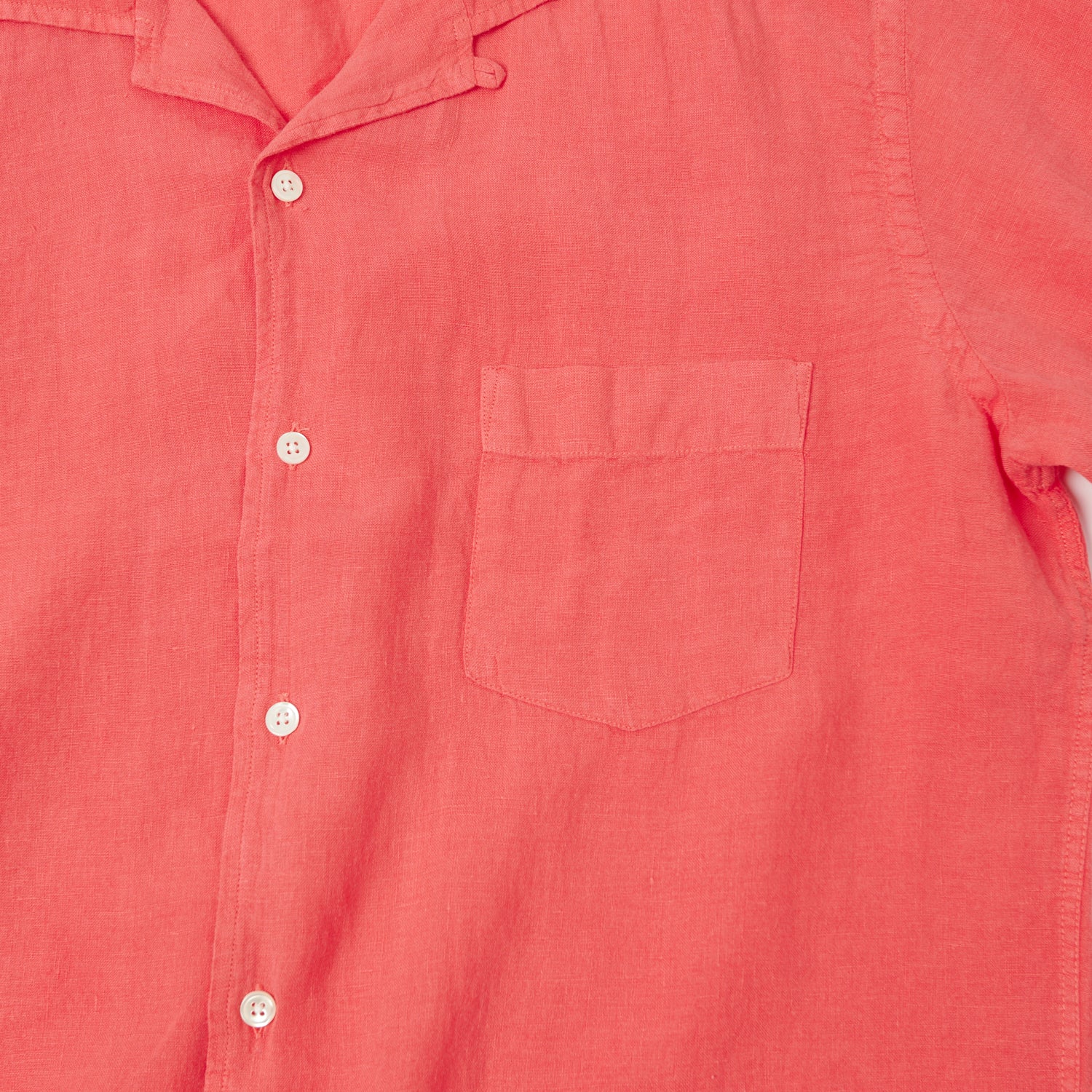 Hartford AZ04001 Men's Linen Short Sleeve Casual Shirt - Faded Red | Breathable Summer Shirt for Outdoor Activities & Beach Vacations