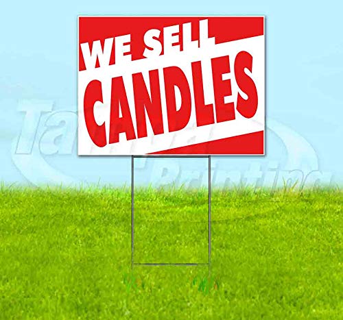 Premium 18x24 Inch Yard Signs for Candles - Bulk Discounts & Multi-Packs with Metal Step Stakes | Durable Outdoor Advertising Signs for Businesses, Events & Retail Stores | Made in USA
