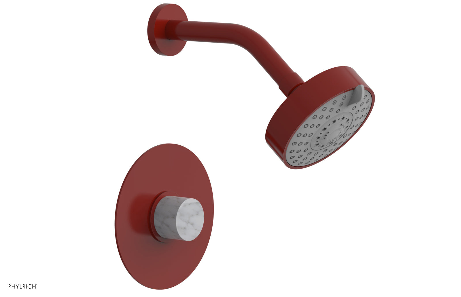 Premium White Marble Pressure Balance Shower Set - BASIC II Model 230-23 | Modern Bathroom Upgrade for Spa-Like Experience
